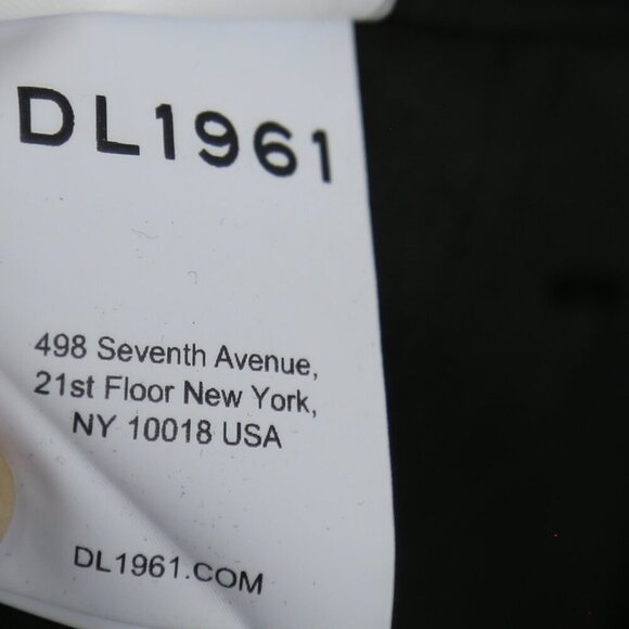 DL1961 Emma Waxed Skinny Low Rise Instasculpt Poseidon Black Pants Size 25 - Picture 10 of 10